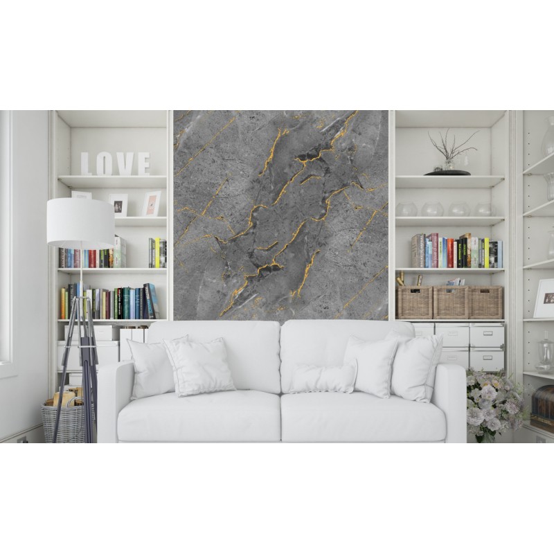 PVC мраморно фолио - GILT AND INKY GRAY